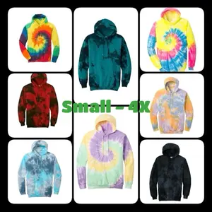 Handmade Tie-Dye Hoodie - 100% Cotton -, Sweaters Long Sleeve Pullover Stylish Sweatshirts