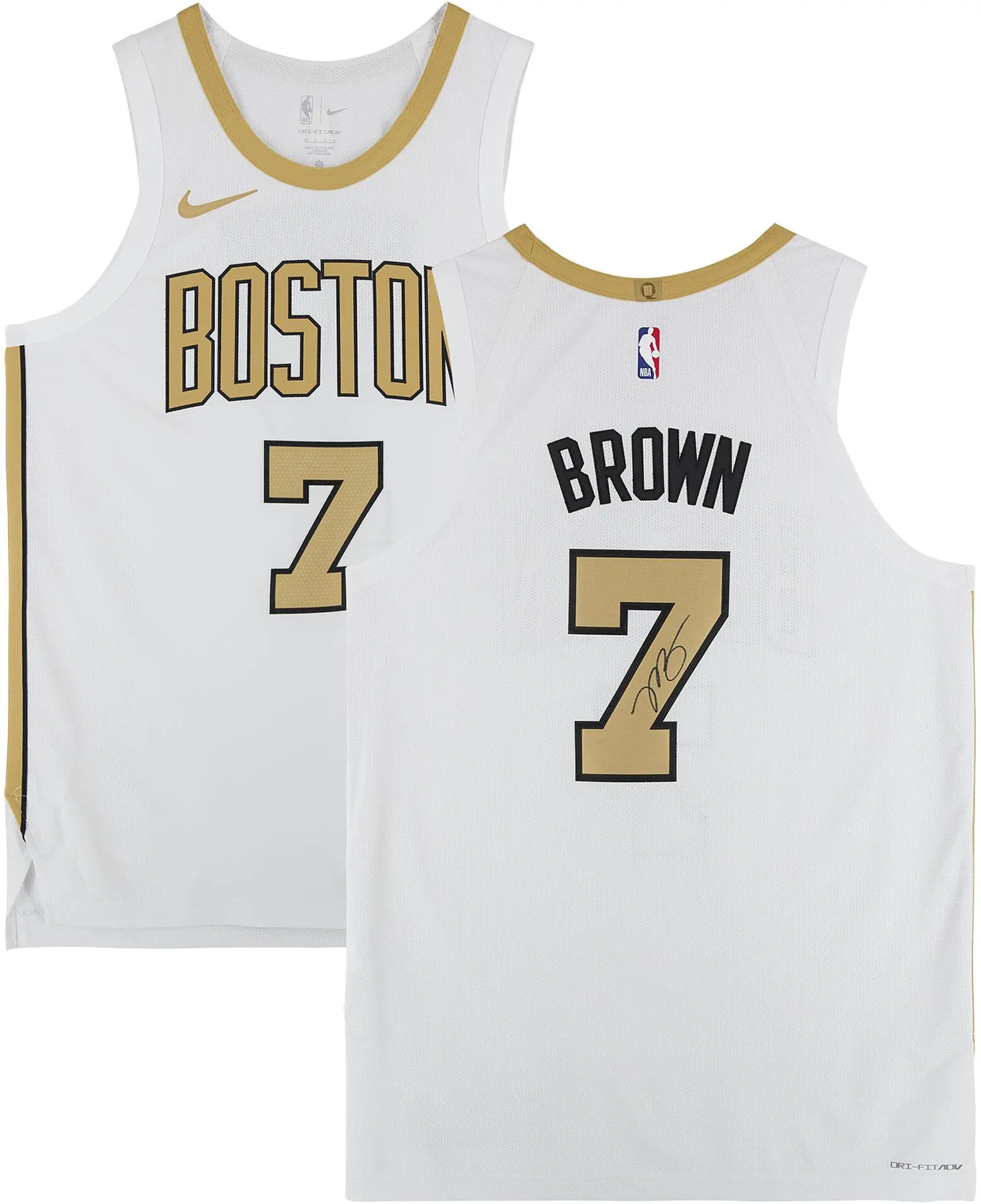 Jaylen Brown Boston Celtics Autographed Nike White 2025-26 City Edition Authentic Jersey - Fanatics Authentic Certified