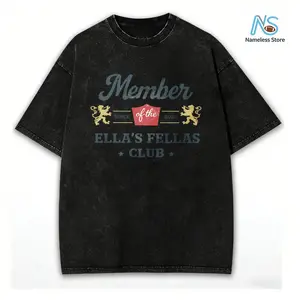 Ellas Fellas Club T-Shirt, Western Country Concert Graphic Shirt, Vintage Rodeo Music Fan Tee, Unisex Oversized Casual Apparel, Gift For Her Him W8W