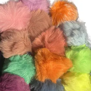 Pompom keychain with tassel