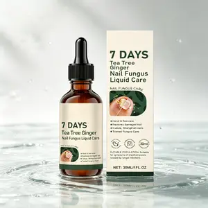7 Day Nail Fungus Care – Tea Tree & Ginger Liquid 30ml – Restores Damaged Nails & Strengthens Cuticle – Antifungal Treatment for Toenail & Fingernail – Daily Hand & Foot Care