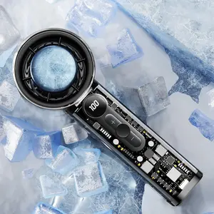 Portable Handheld Fan, Rechargeable 3000mAh Battery-Powered Fan, 100-speed Infinitely Adjustable Digital Display Fan, Personal Cooling Fan for Traveling Camping Outdoor