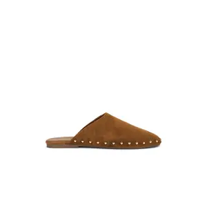 Steve Madden Pearson Flat in Chestnut Suede Chesnut Suede