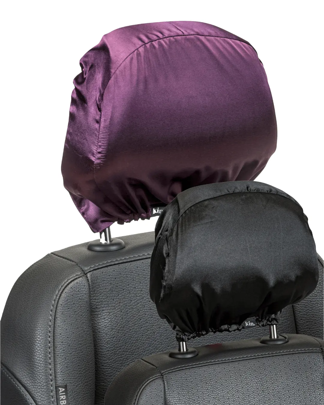 Purple Satin Car Headrest Cover (Pack of 2) Car Accessories