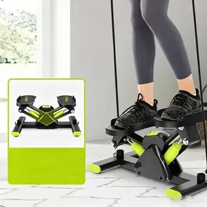 Portable Stair Stepper, Hydraulic Mute Mini Exercise Stepper with Resistance Bands and LCD Monitor,  Training for Apartment Home Gym