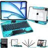 Y2K Dreamy Blue 360° Rotatable Keyboard Tablet Case with Responsive Touchpad, 7-Color Backlit Keyboard, Transparent Back Cover, Accessories for 8.3/10.2/10.9/11/12.9/13in iPad 7th-11th, Air(2022-2026), Pro(1st-4th Gen,2018-2022), Mini