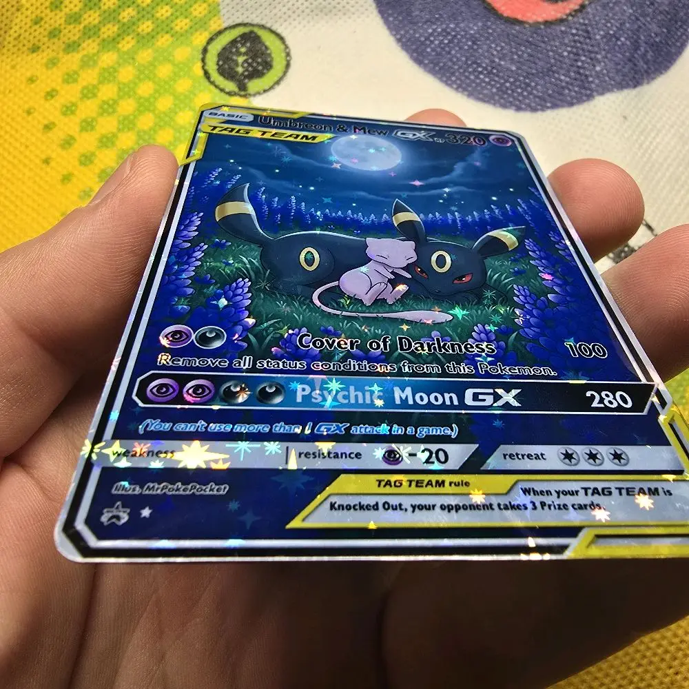 Umbreon and Mew Tag Team Custom Art Card - Multiple Holo and Texture  Finishes - TikTok Shop