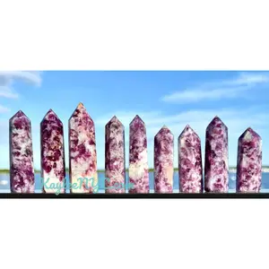 Wholesale Lot 1 lb Natural Lepidolite Mica Obelisk Tower Point Crystal Healing