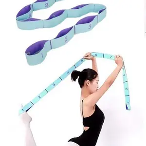 Stretching Straps -11 Loops (Nylon Latex) Fitness Equipment - Yoga, Dance, Rehabilitation Training