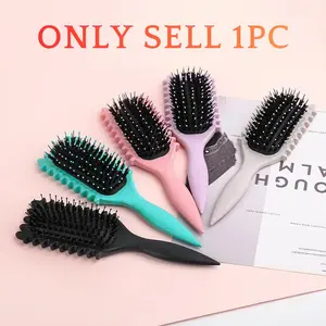 Curl Defining Brush for Curly, Wavy & Coily Hair – Anti-Frizz Styling Comb for Defining, Shaping & Smoothing Curls, Edgelift Volume Brush, Wet & Dry Detangling Tool, Lightweight for Salon, Home, Travel Use, Cepillo para rizos definidos