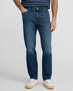 Express Slim Straight Dark Wash Stretch Jeans