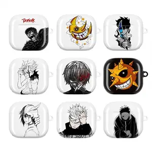 Anime Inspired Wireless Earphone #Berserk Solo LVL Soul Eater AirPod Case, Protective Case Manga Cover For AirPods 1 2 3 4 Pro Max, Gaming Earbud Protection Audio Aesthetic Headset #FallFreshness Otaku Cute Gift