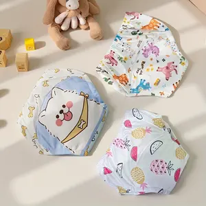 3pcs Baby Potty Training Pants, Breathable Cartoon Pattern Diaper Pants, Reusable Unisex All-Seasons, Economic and Eco-Friendly