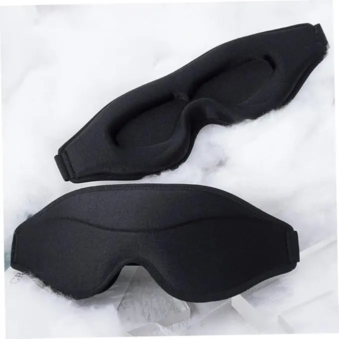 3D Total Blackout Sleep Mask – Ultra-Light Silky Eye Cover with Zero-Pressure Design, Eyelash Friendly, Adjustable Strap for Home, Travel & Yoga