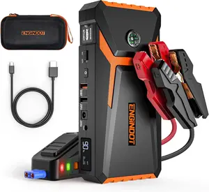 ENGINDOT Car Jump Starter, T8 800A Peak 18000mAh 12V with LCD Display for up to 7.0L Gas and 5.5L Diesel Engines,  with Case and Jumper Cables