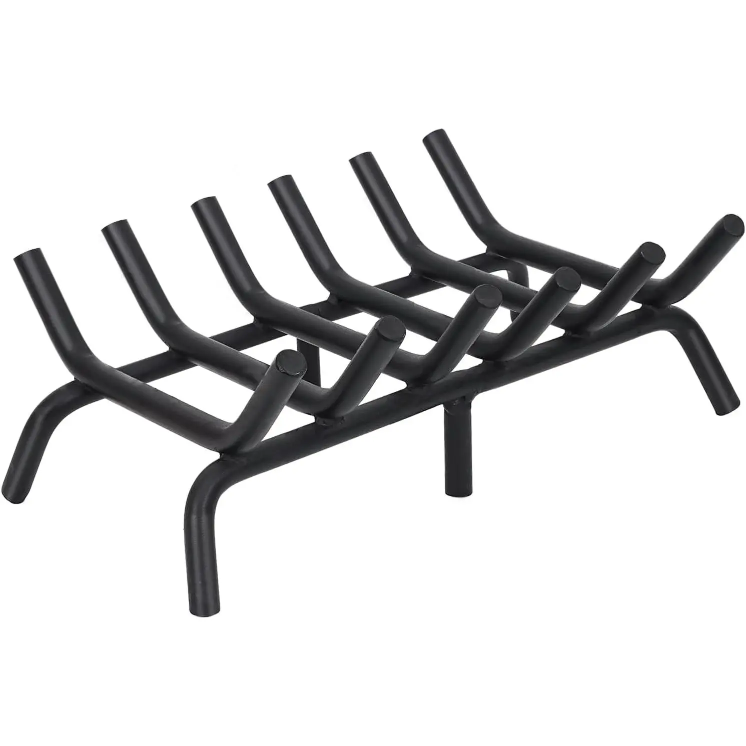 Fireplace Grate 20 inch - Fireplace Log Grates Heavy Duty Solid Round Steel | Fireplace Log Holder No Assembly | Burning Wood Log Rack for Indoor Chimney Hearth & Outdoor Camping