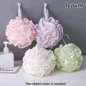 Luxury Soft Mesh Bath Puff Set, 4 Pack Colorful Shower Loofah with Hanging Loop, Gentle Exfoliating Body Scrubber for Adults & Kids, Ideal for Bathroom, Hotel, Travel & Gym, Creates Rich Lather & Quick Dry, Exfoliating Net Sponges