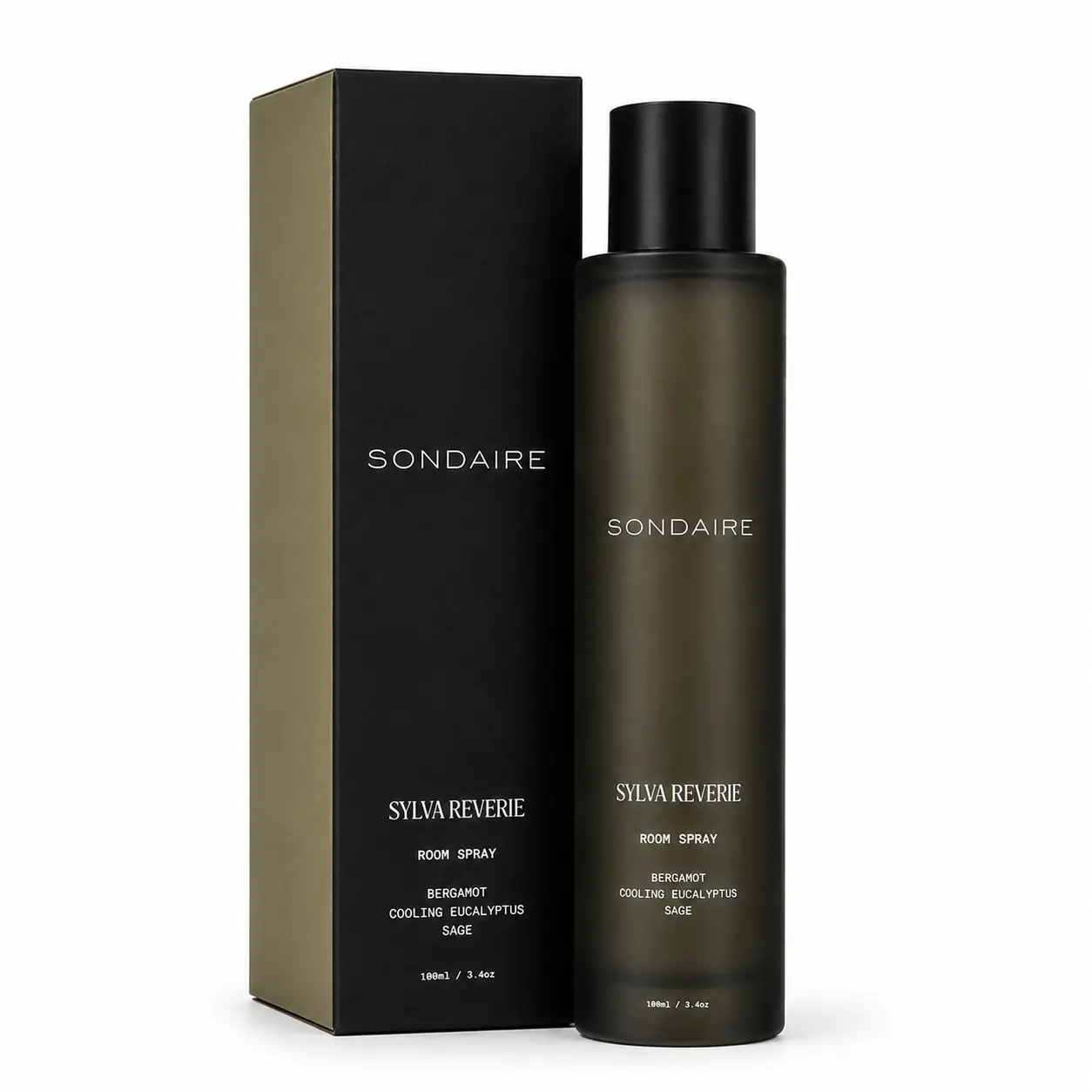 Sondaire Sylva Reverie Room Spray | Luxury Natural Home & Linen Mist | Eucalyptus, Bergamot & Cedarwood | Non-Toxic, Vegan, Odor Neutralizing | For Bedroom, Living Room, Bathroom | 3.4 oz / 100 mL Fragrance Lavender
