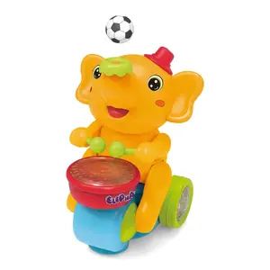 Electric Elephant Drummer Toy for Toddlers, Musical Light Up Air Floating Ball Toy with Singing, Dancing and Drum Beating Fun