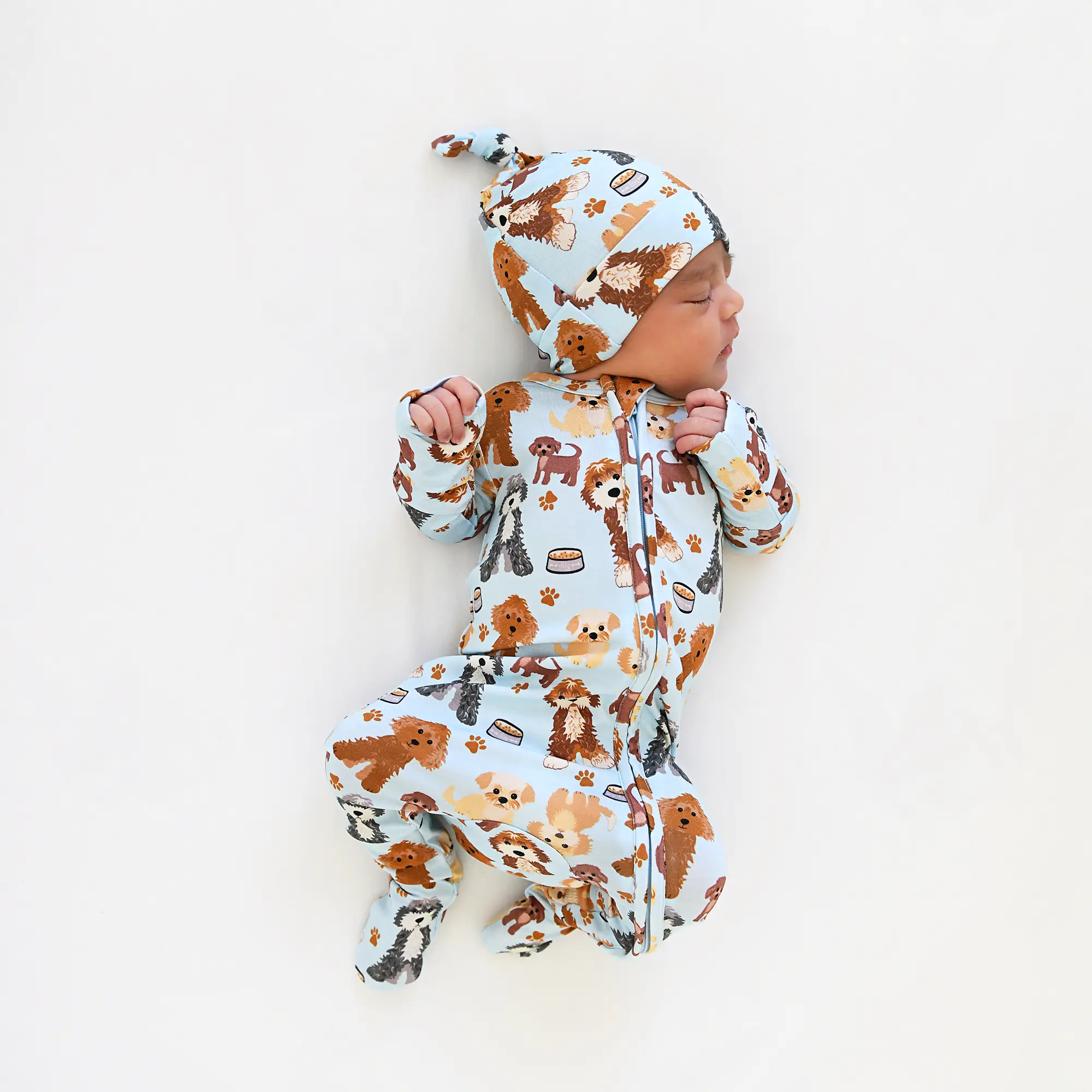 Griffin ZIP Bamboo Baby Two Way Zip Doodle Dog Outfit Gigi and Max