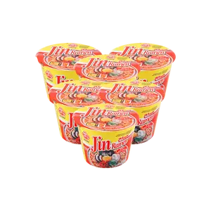 OTTOGI Jin Ramen Hot Flavor Value Pack - Spicy Korean Instant Noodles (6 x 110g)