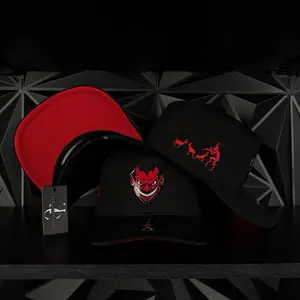 Diablo Rojo Exclusive Caps SnapBack Hat-Black/Red Cotton Diablo Rojo Exclusive Caps SnapBack Hat-Black/Red Cotton