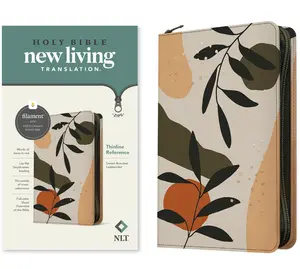 NLT Thinline Reference Zipper Bible, Filament Enabled (Leatherlike, Sunset Branches, Red Letter) -- New Living Translation - Bible