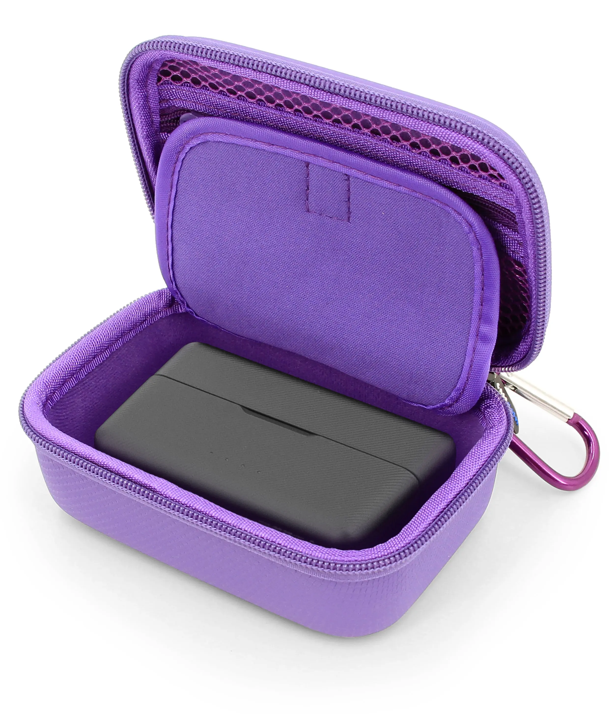 CASEMATIX DJI Mic 2 Travel Case - Protective Storage for Wireless Lavalier Microphone Kit & Charging Case with Rugged Protection and Zippered Mesh Pocket