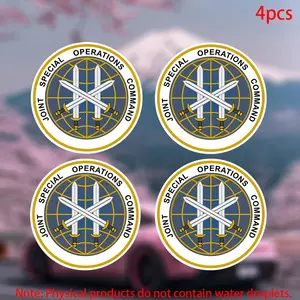 4pcs-Joint Special Operations command insignia Sticker-Car stickers for doors, windows, laptops, luggage, furniture and bumpers-durable adhesive vinyl material