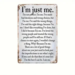 Sarcastic Vintage Metal Tin Sign, Vintage Plaque Decor, Hanging Plaque, Mental Sign, Plaque Decor Wall Art, Wall/Room/Home/Restaurant/Bar/Cafe/Door/Courtyard Decor