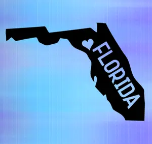 Florida State Love Waterproof Decal Sticker