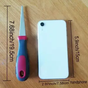 1pc Diamond Sharpening File For Scissors, Knives And Garden Tools, 2-Sided Flat And Curved