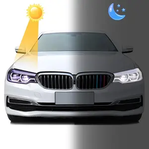 Car Headlight Color Changing Film, Waterproof & Scratch-proof Lamp Protective Film, Universal Transparent To Purple Transition Car Sticker