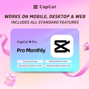CapCut Pro Monthly Plan - Full Access on Mobile, Desktop & Web with All Standard Features