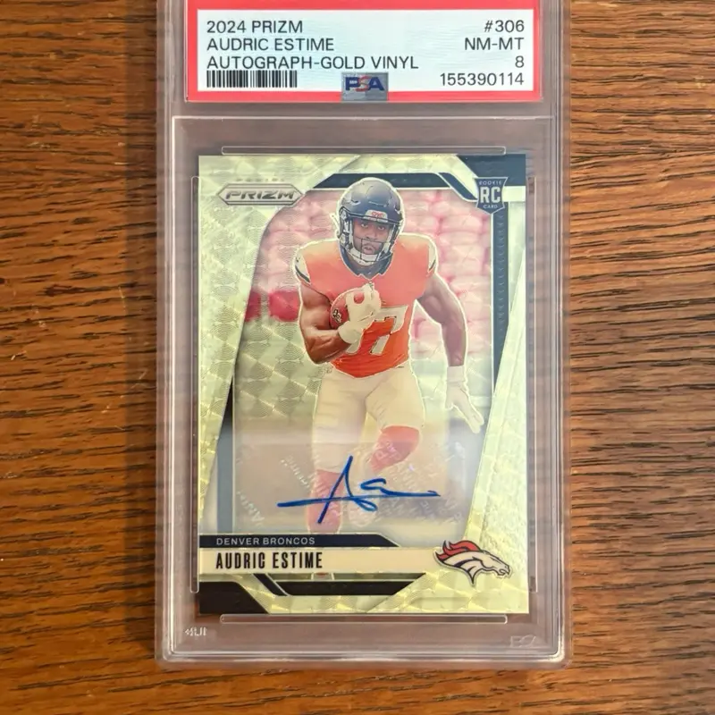 2024 Prizm Audric Estime Autograph Gold Vinyl