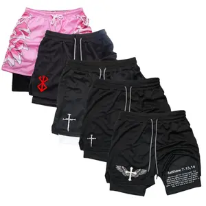 Colorblock Print Drawstring Waist 2 IN 1 Basketball Short Pants, Regular Fit Sporty Breathable Quick-Drying Pocket Shorts, Sports Bottoms for Gym Workout, Trail Running Shorts Compression Exercise Outdoor Hiking basketball shorts