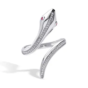 Snake CZ Ring in Sterling Silver