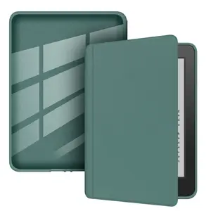 Shockproof Snap On Locking Case with Auto Wake/Sleep for Kindle 6/6.8/7 Inch Models Clear Transparent Back Multiple Color Options