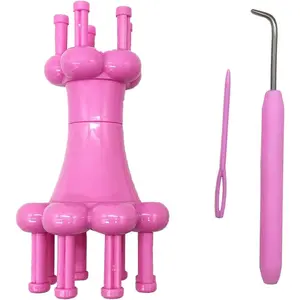 DIY Weaving Tool Hook Crochet Flower Arranger Spool Loom Knitter Knitting Rope Hook Knitting Tool