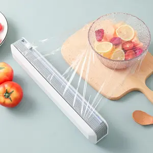Plastic Wrap Cutter, Plastic Wrap Cutter with Suction Base, Food Fruit Vegetable Fresh Keeping Wrap Cutter, Kitchen Gadgets, Utensils