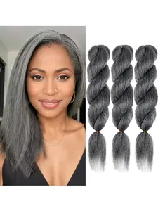 22 Inch 6 Piece Set Crochet Knit Curly Straight Synthetic Braids, High Quality Fiber, Durable and Easy to Style, Women's Hair Extensions, Hair Weave