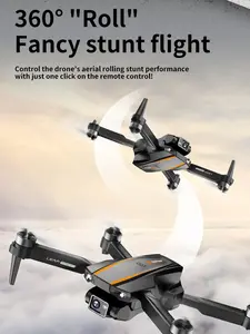 Foldable Camera Drone for Beginners, Dual Lens Drone with 90° Adjustable Camera, Easy One-Key Takeoff & Stable Hover