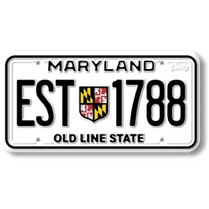 Maryland State License Plate Magnet by Classic Magnets, 1.9" x 3.8"