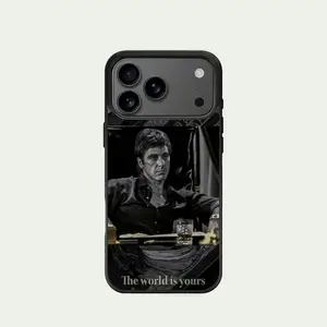 Tony Montana Phone Case, Scar Face Slim Phone Case, The World Is Your Movie, Gift For Fans, Accessories, For iPhone11 12 13 14 15 16 17 Promax