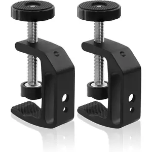 Universal C-Clamp With 1/4 And 3/8 Thread Hole For Desktop Mount Holder LCD Monitor Flash Desks Carts Benches Worktables (2)