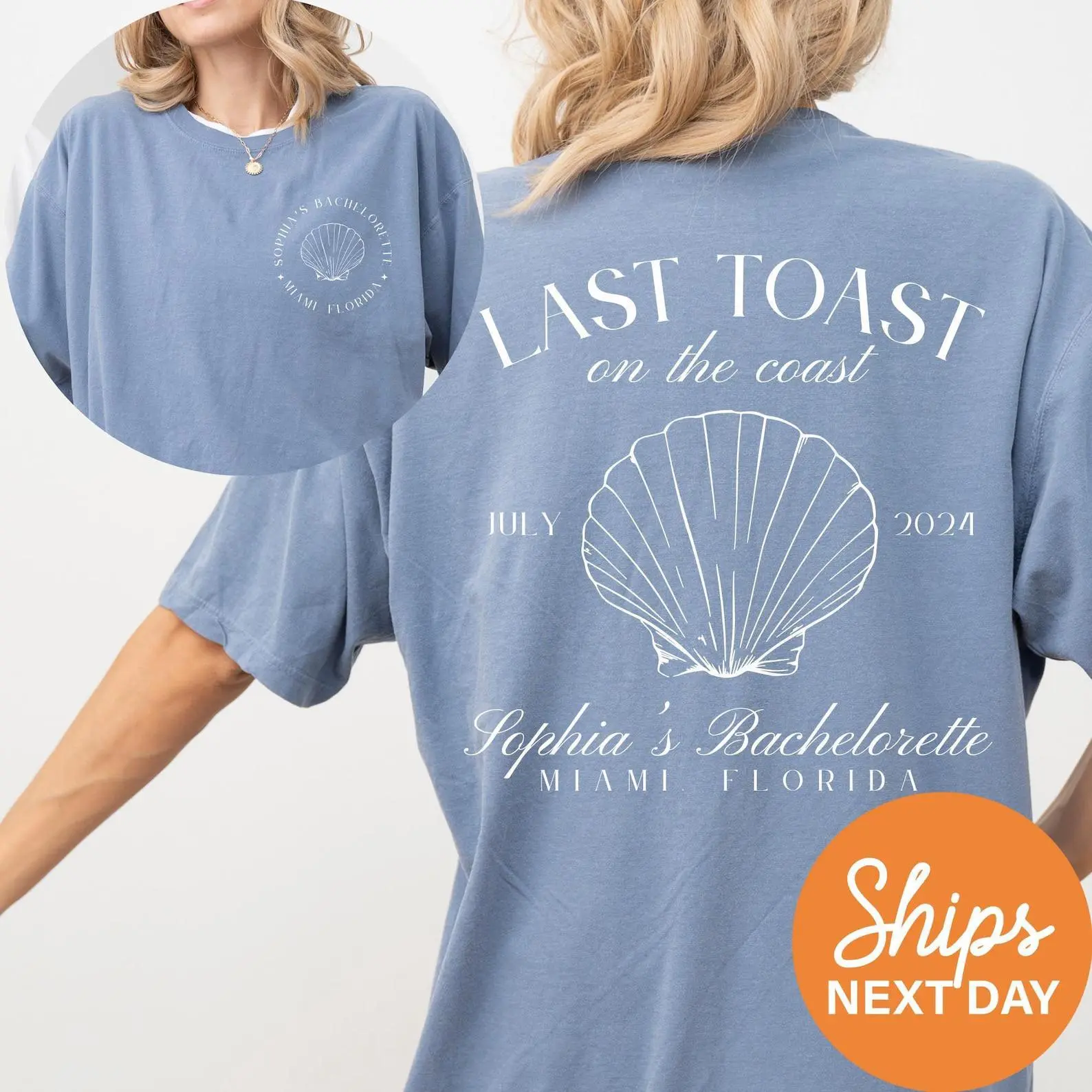Last Toast on the Coast, Custom Beach Bachelorette Party Shirts, Custom Location Bachelorette Shirts, Personalized Luxury Bachelorette Shirt