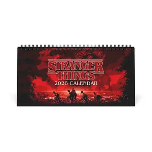 Stranger Things Chibi Desk Calendar 2026, Limited Fan Edition, Cute Chibi “Upside Down” Desk Calendar 2026, Hawkins Vibe