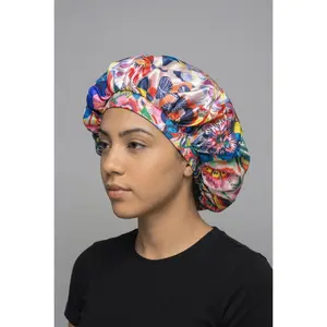 Sunset Floral Silk Bonnet