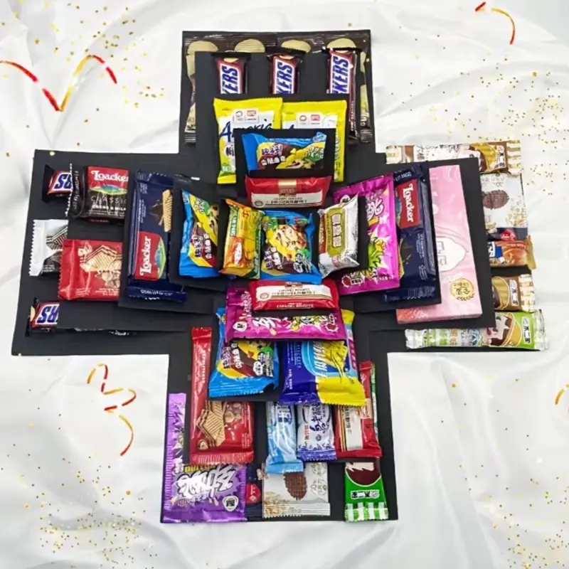 Surprise Explosion Gift Box – DIY Photo Album Box with Ribbons & Layers for Birthday, Wedding, Anniversary, Valentine’s Day Gifts