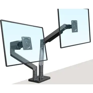 Dual , 22''-32'', Arm Ultra Wide Full Motion Swivel Mount with Gas Spring, Load Capacity from 4.4 to 33lbs Each Height Adjustable Stand G35